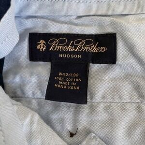 Brooks Brothers Preppy Navy Blue Cotton Trousers 42x34 | Suspenders Buttons